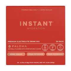Instant Hydration Paloma electrolyte packets for quick on-the-go hydration.