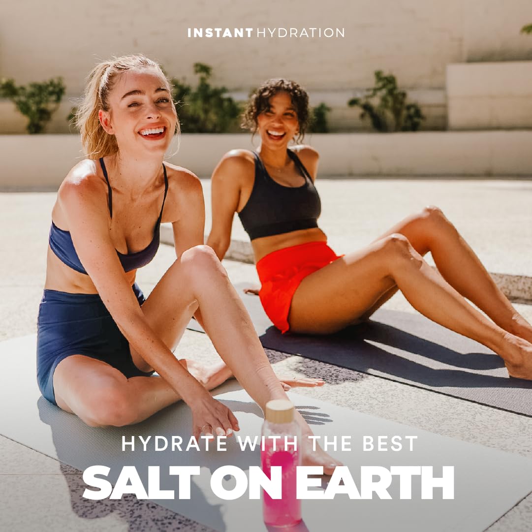 Instant Hydration packets shown in a gym bag for travel-ready hydration.