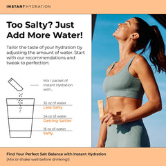 Instant Hydration-stick-on-the-go single-serve packet ready for travel hydration.