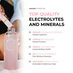 Close-up of Instant Hydration watermelon electrolyte sticks.