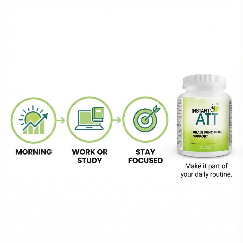 InstantATT daytime-use scene with a person at a desk for focused tasks
