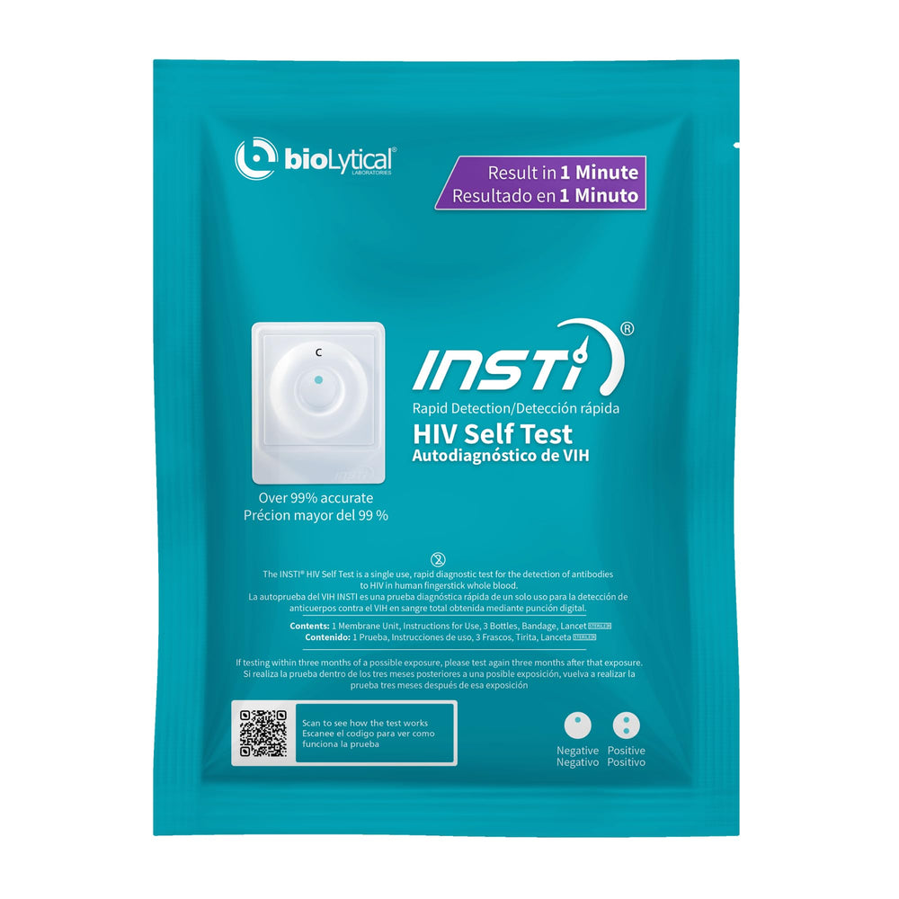 INSTI HIV Self Test kit cover for at-home privacy and ease.