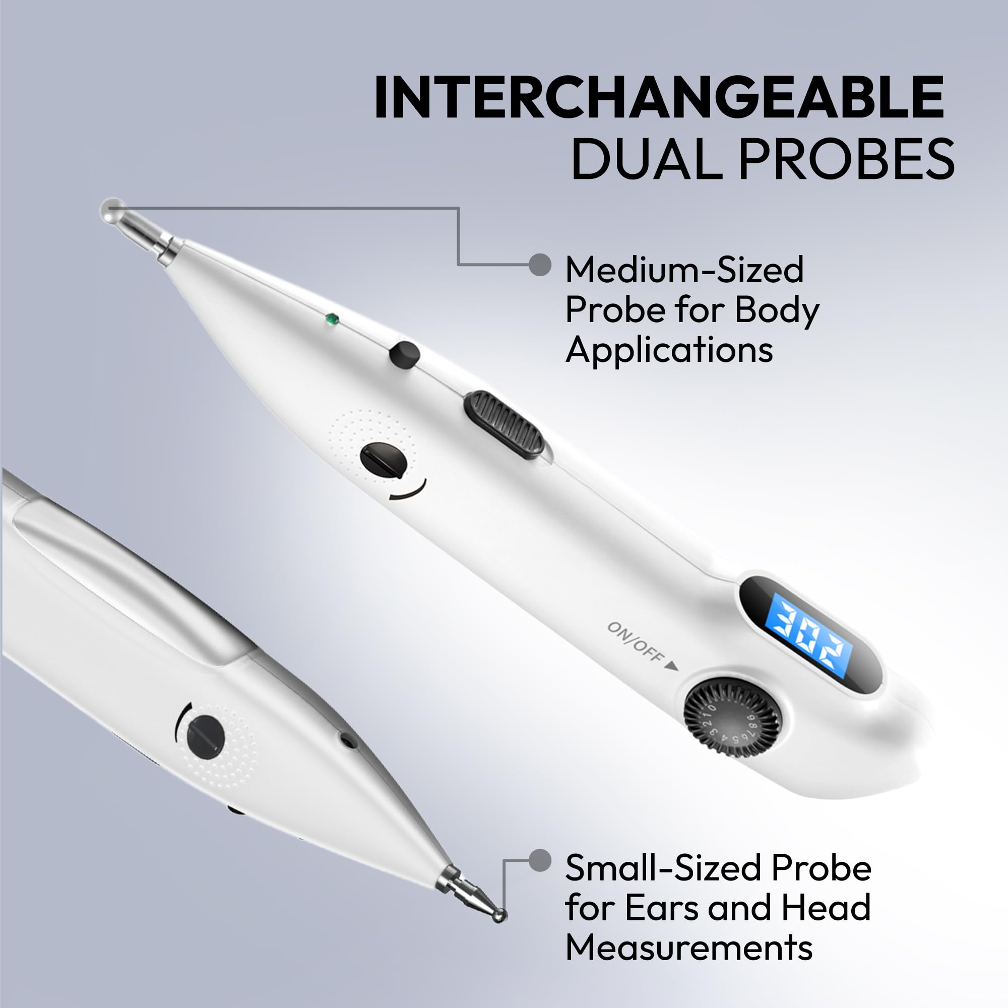 InsurMedic electronic acupuncture pen intensity control and digital display for customization