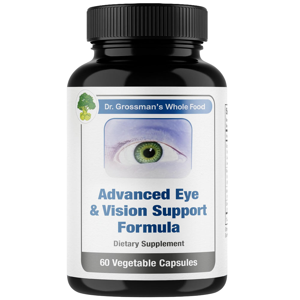 Dr. Grossman’s eye supplement bottle for daily eye health support.