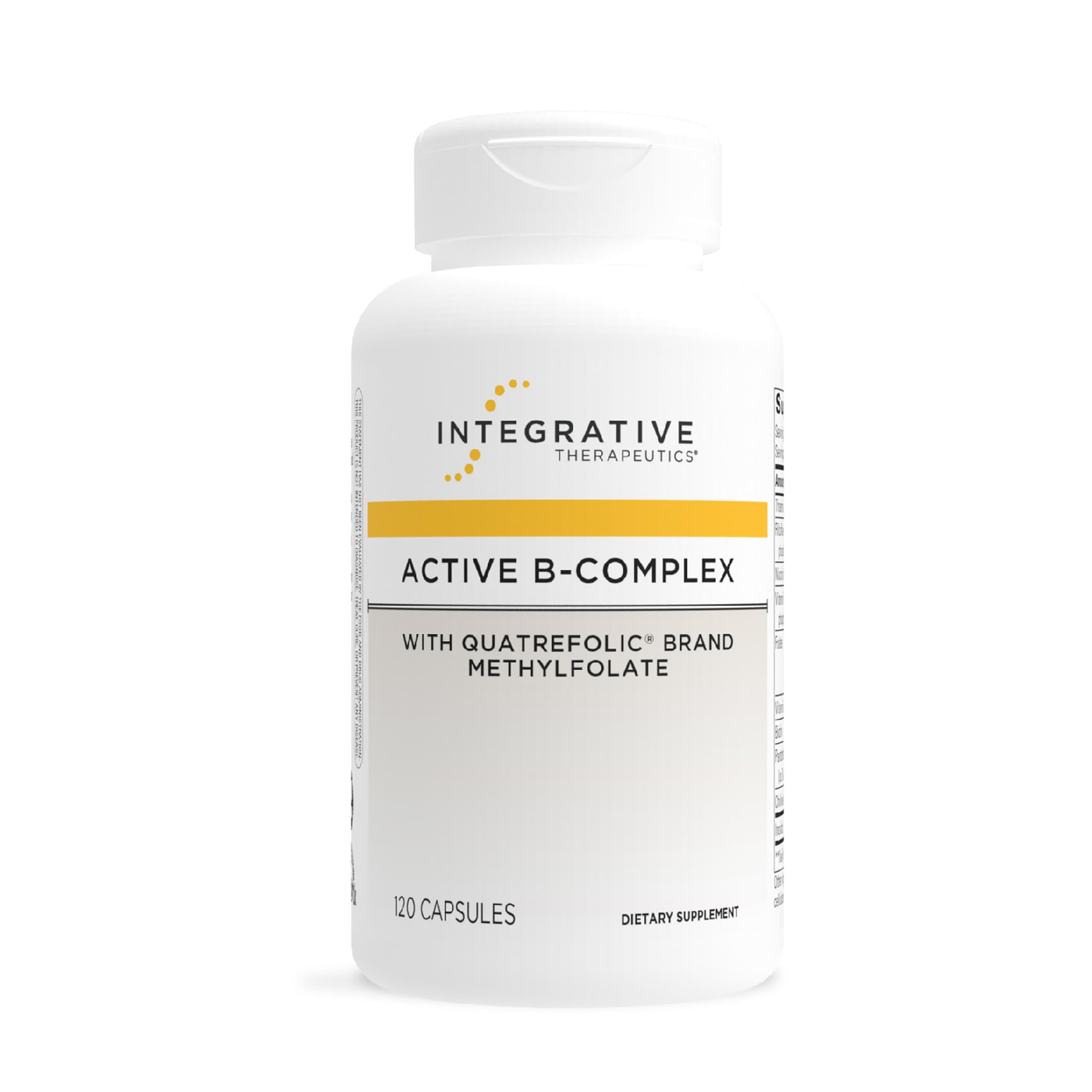 Integrative Therapeutics Active B-Complex bottle front with capsules for daily energy support
