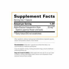 Integrative Therapeutics Alpha-Glycosyl Isoquercitrin capsules close-up for absorption