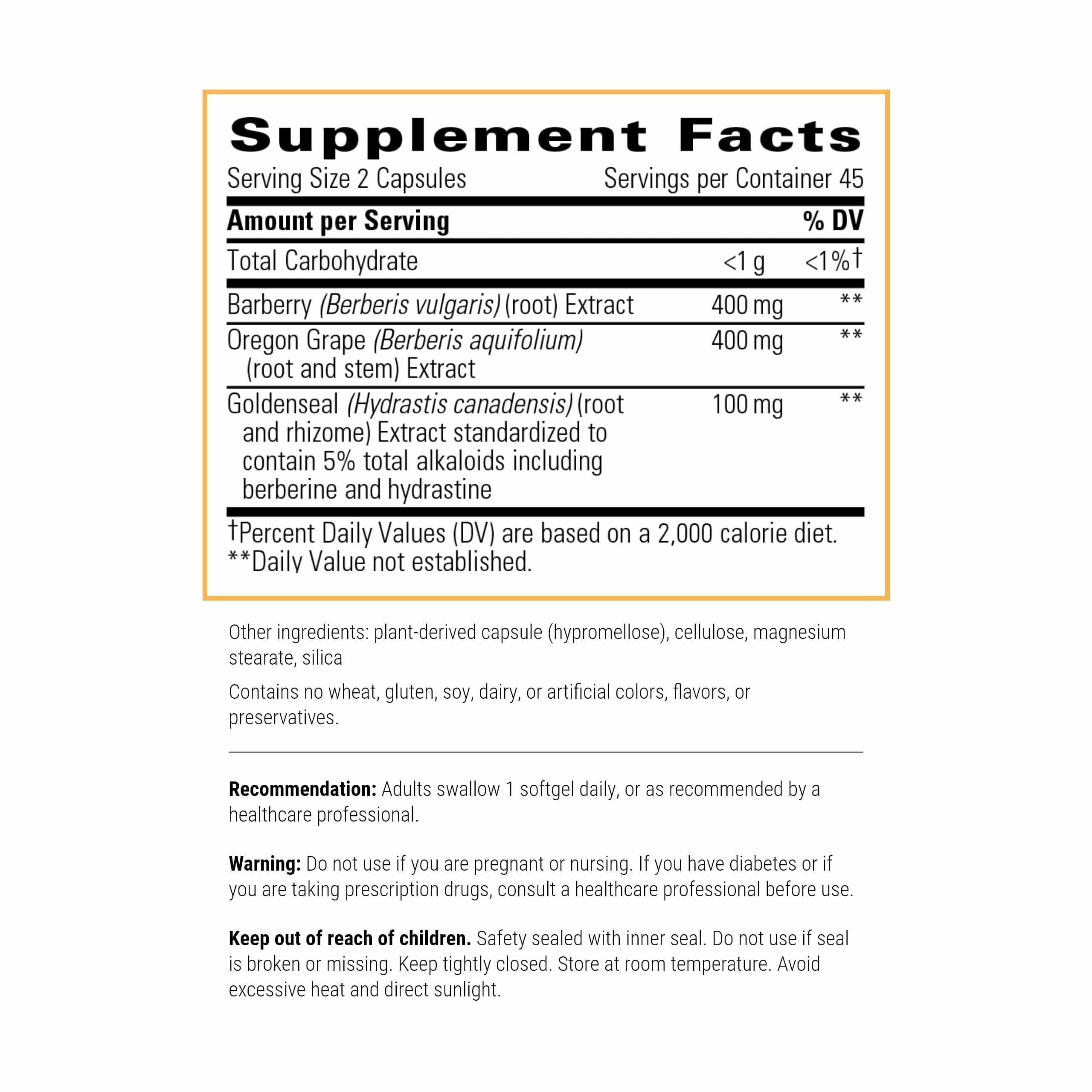 Integrative Therapeutics Berberine Complex capsules on a tray for daily routine.