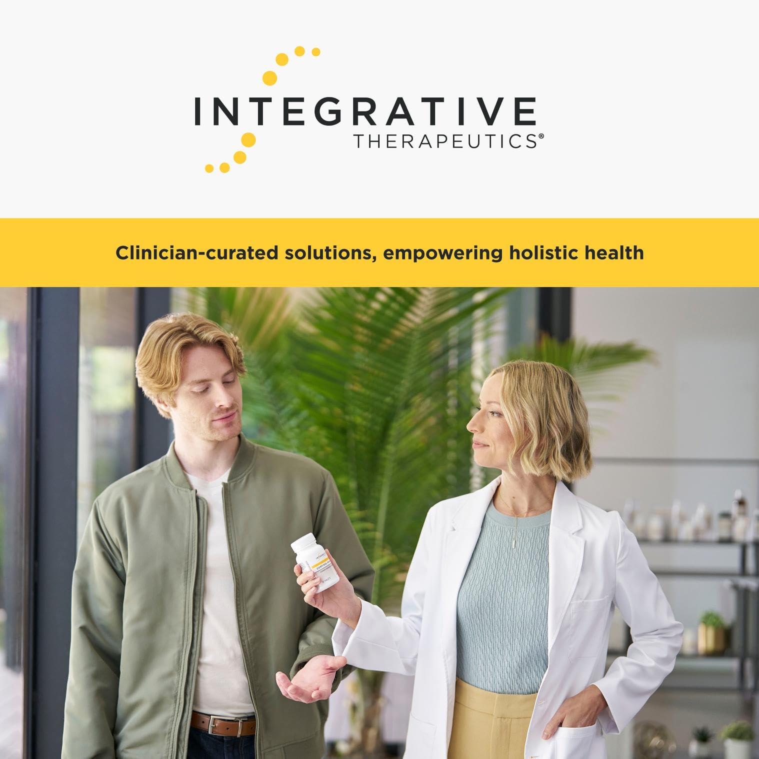 Lifestyle desk setup showcasing Integrative Therapeutics bundle for daily wellness.
