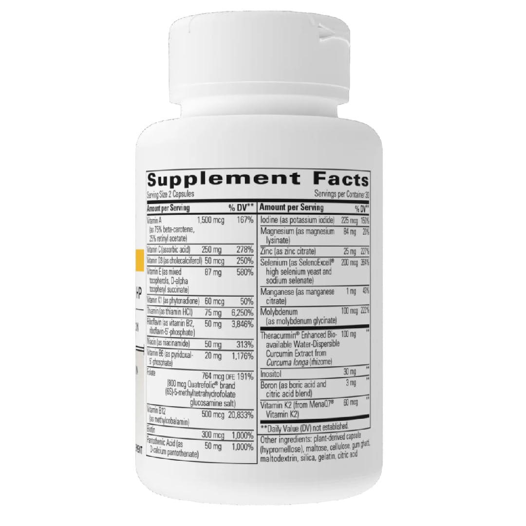 Integrative Therapeutics Clinical Nutrients HP label close-up showing no iron added