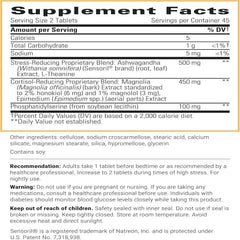 Integrative Therapeutics Cortisol Manager bottle back label notes gluten-free and dairy-free formulation.