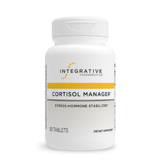 Integrative Therapeutics Cortisol Manager bottle front promotes balanced stress response.