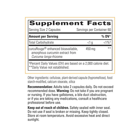 Close-up of Integrative Therapeutics Curalieve capsules showing vegan, allergen-free formulation.
