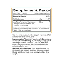 Close-up of Integrative Therapeutics Curalieve capsules showing vegan, allergen-free formulation.