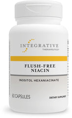 Integrative Therapeutics Flush-Free Niacin bottle front showing packaging and energy support use