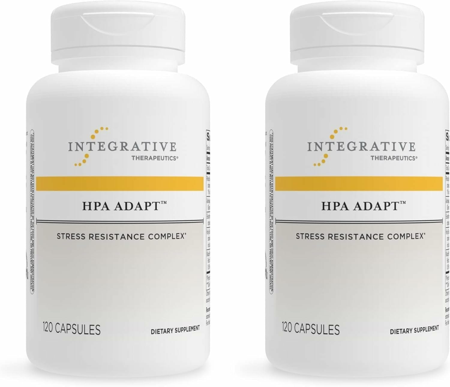 Integrative Therapeutics HPA Adapt bottle label showing vegan formulation for stress support