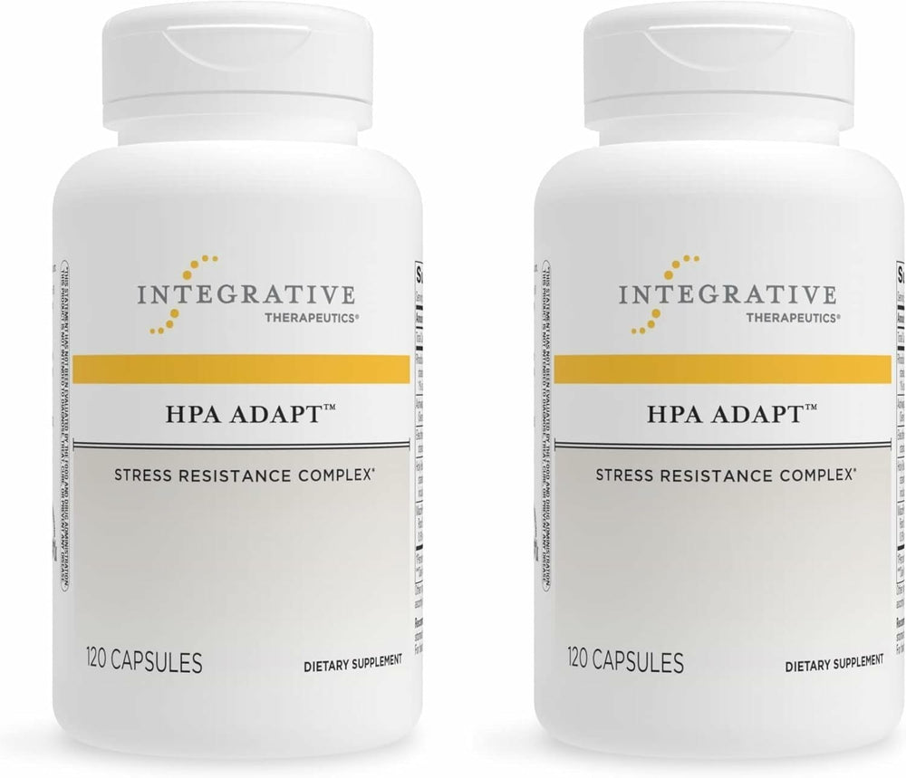 Integrative Therapeutics HPA Adapt bottle label showing vegan formulation for stress support