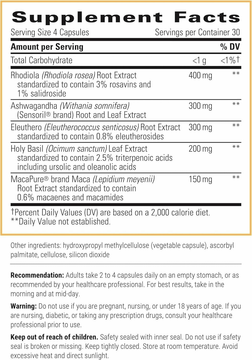 Integrative Therapeutics HPA Adapt capsules ready for daily use in a calm routine