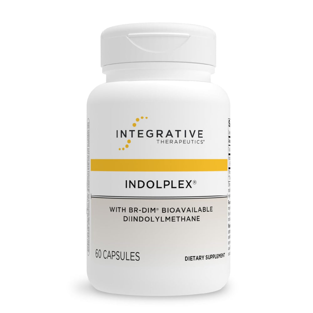 Integrative Therapeutics Indolplex bottle front showing DIM for potential hormone balance support