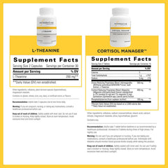 Integrative Therapeutics L-Theanine capsules promoting relaxed focus.