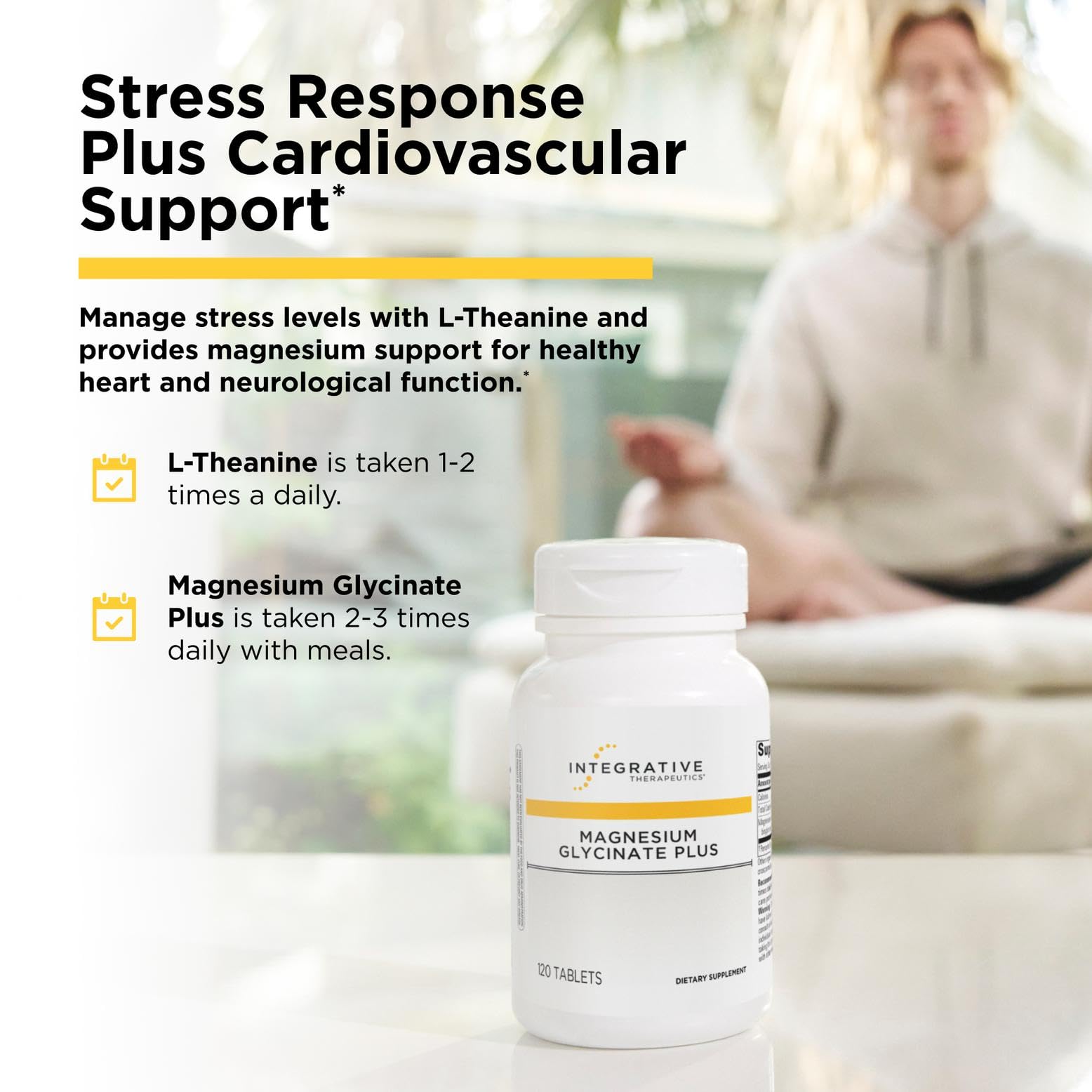 Integrative Therapeutics Magnesium Glycinate Plus bottle supporting cardiovascular and muscular function