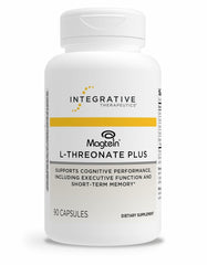 Integrative Therapeutics Magtein L-Threonate Plus bottle for daily cognitive support and magnesium intake.