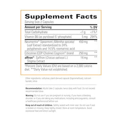 Neurologix capsules closeup, vegan brain energy formula