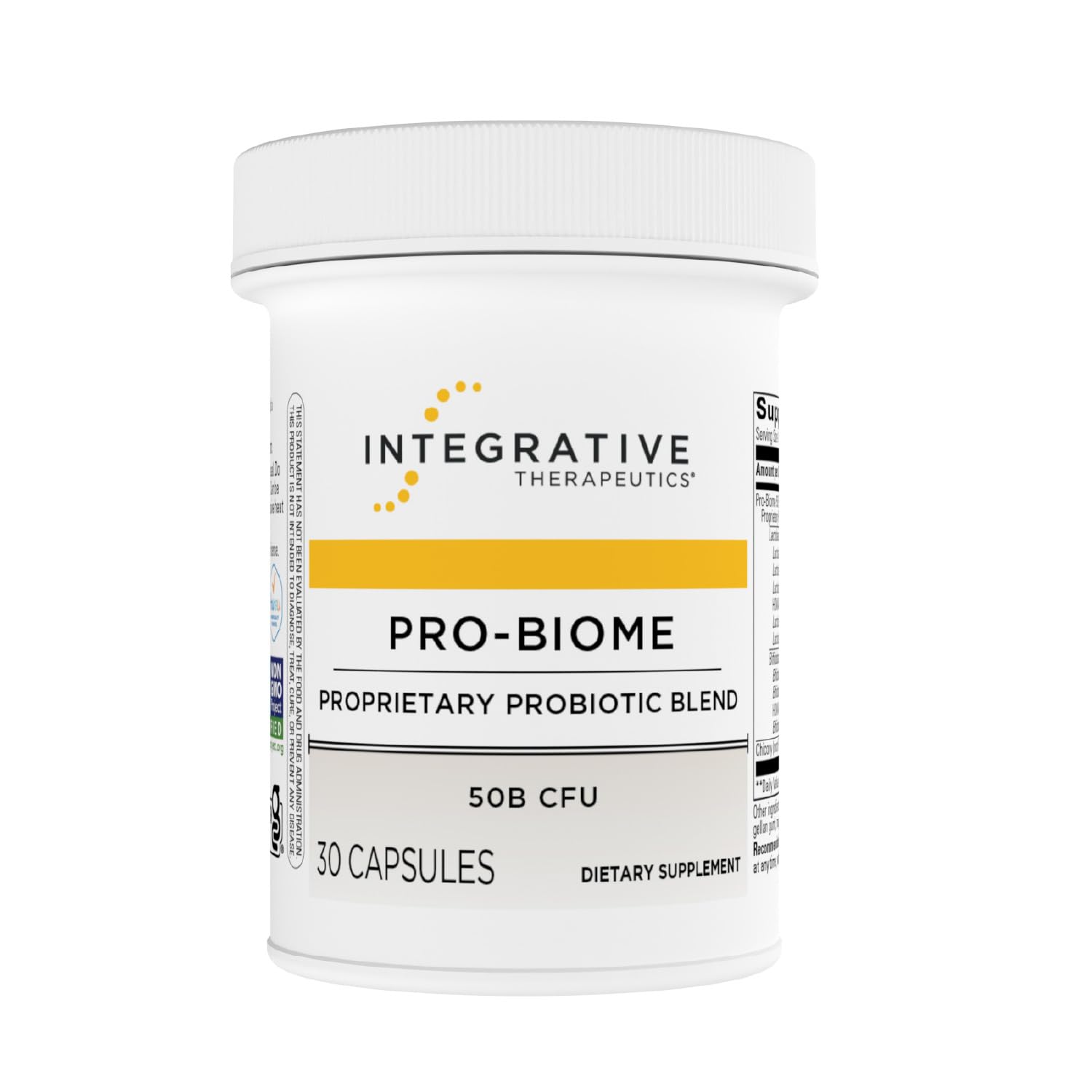 Integrative Therapeutics Pro-Biome bottle front for daily digestive support