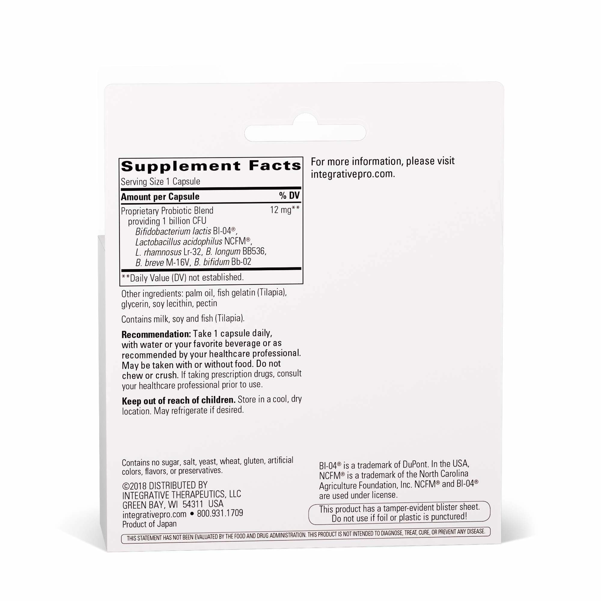 Pro-Flora capsules close-up highlighting probiotic pearls for gut balance