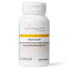 Integrative Therapeutics Pro-Som bottle front highlighting melatonin-free sleep support.