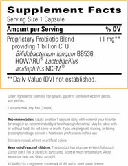 Integrative Therapeutics Probiotic Pearls capsules close-up highlights easy daily use.