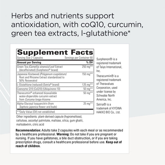 ProThrivers label close-up shows CoQ10 and flavonoid blend.
