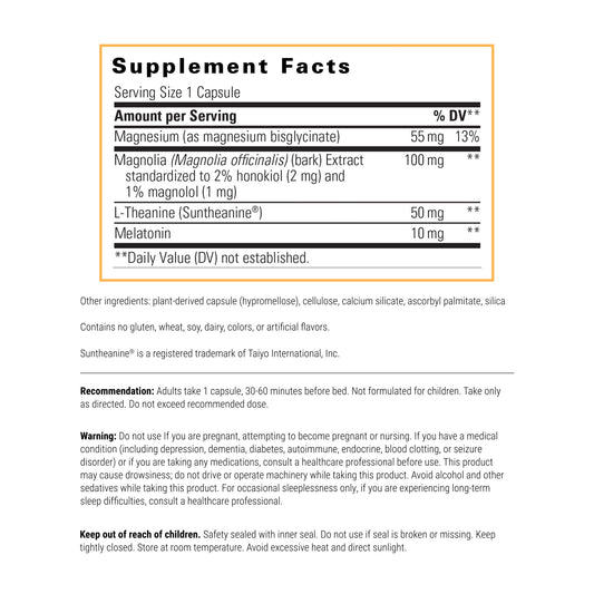 ProThrivers Sleep capsules close-up highlighting melatonin and magnesium for sleep support.