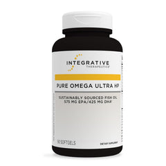 Integrative Therapeutics Pure Omega Ultra HP bottle highlighting omega-3 heart support.