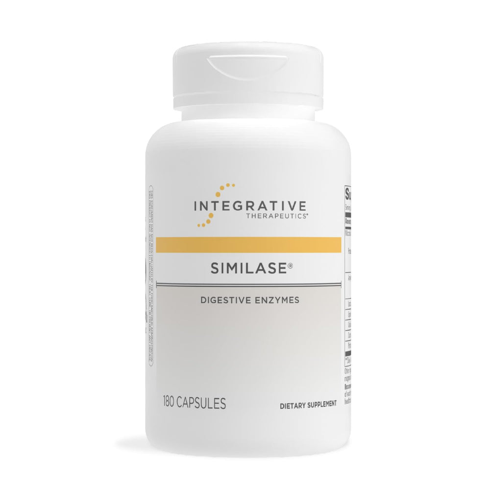 Integrative Therapeutics Similase bottle front showing dairy-free digestive enzyme support for adults
