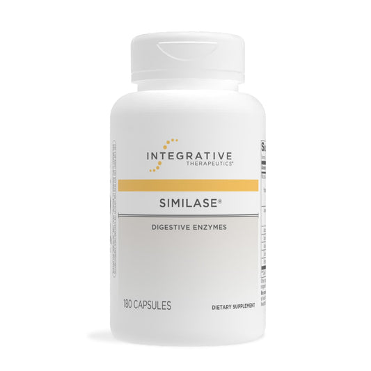Integrative Therapeutics Similase bottle front showing dairy-free digestive enzyme support for adults