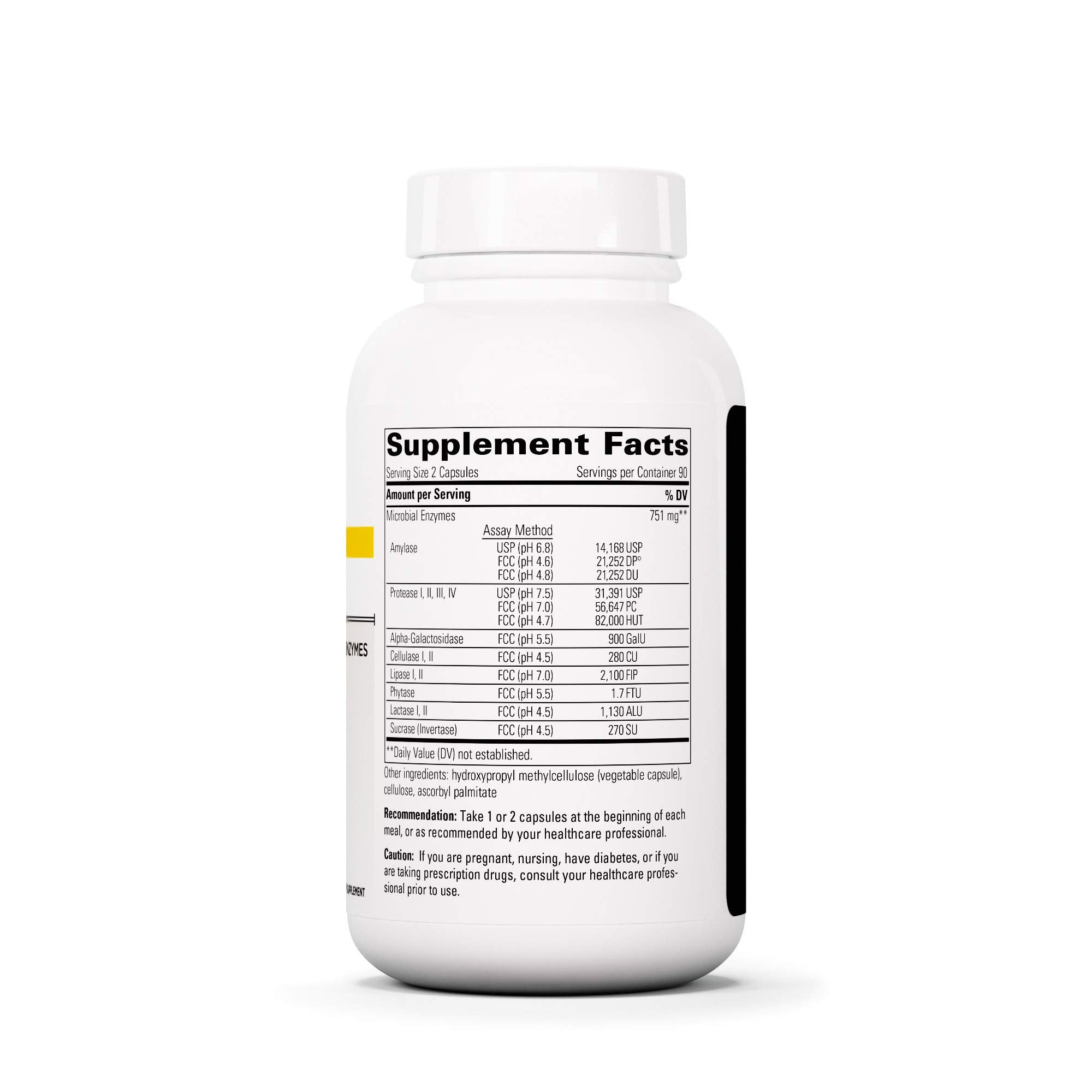 Close-up of Similase BV label highlighting enzyme blend and dairy-free formula