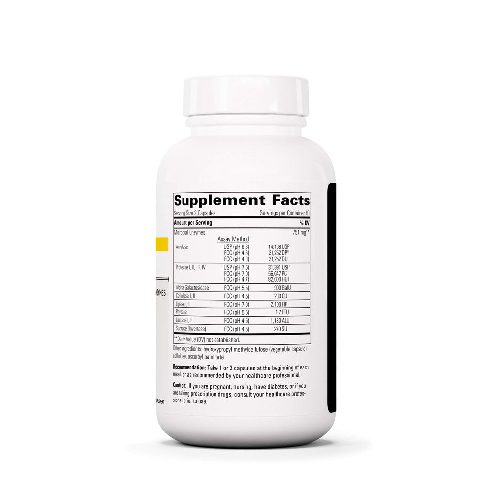Close-up of Similase BV label highlighting enzyme blend and dairy-free formula