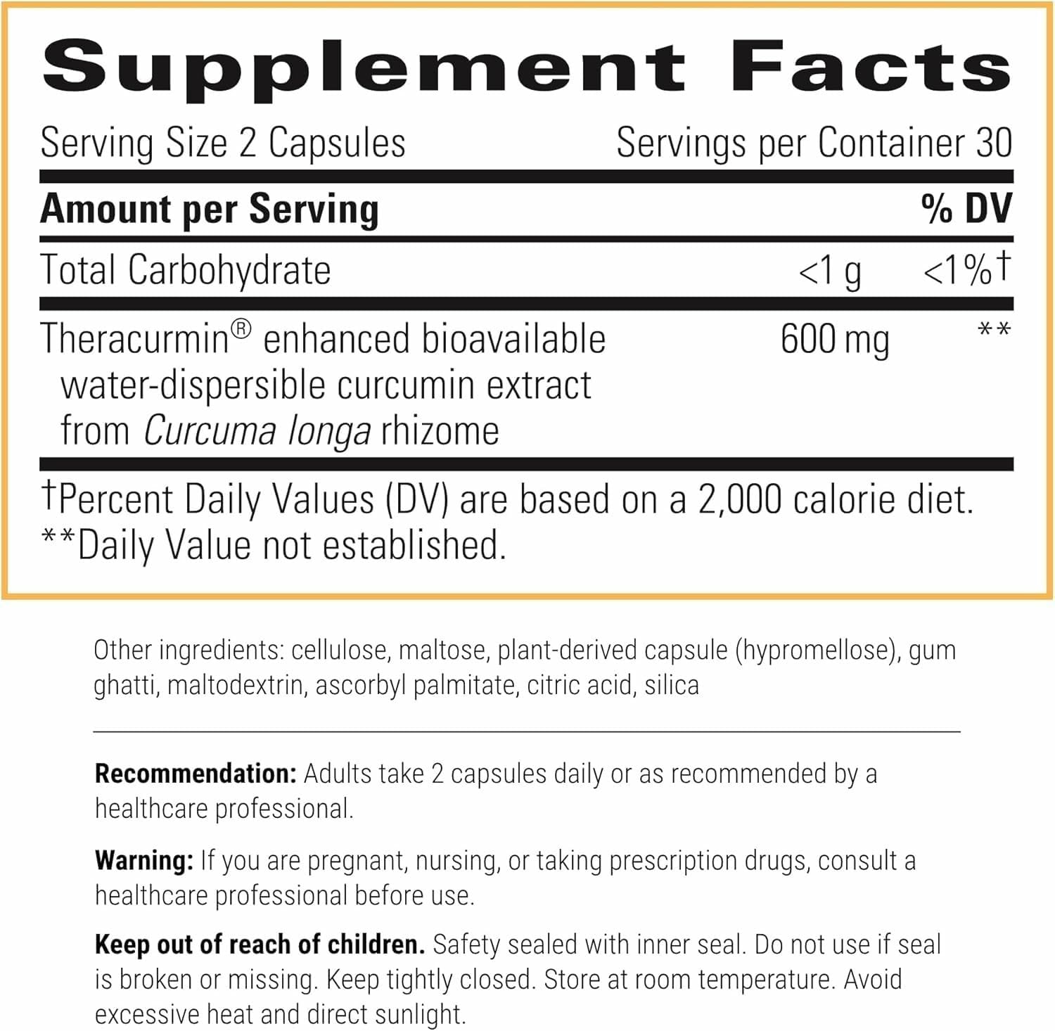 Theracurmin HP capsules close-up highlighting high bioavailability benefits.