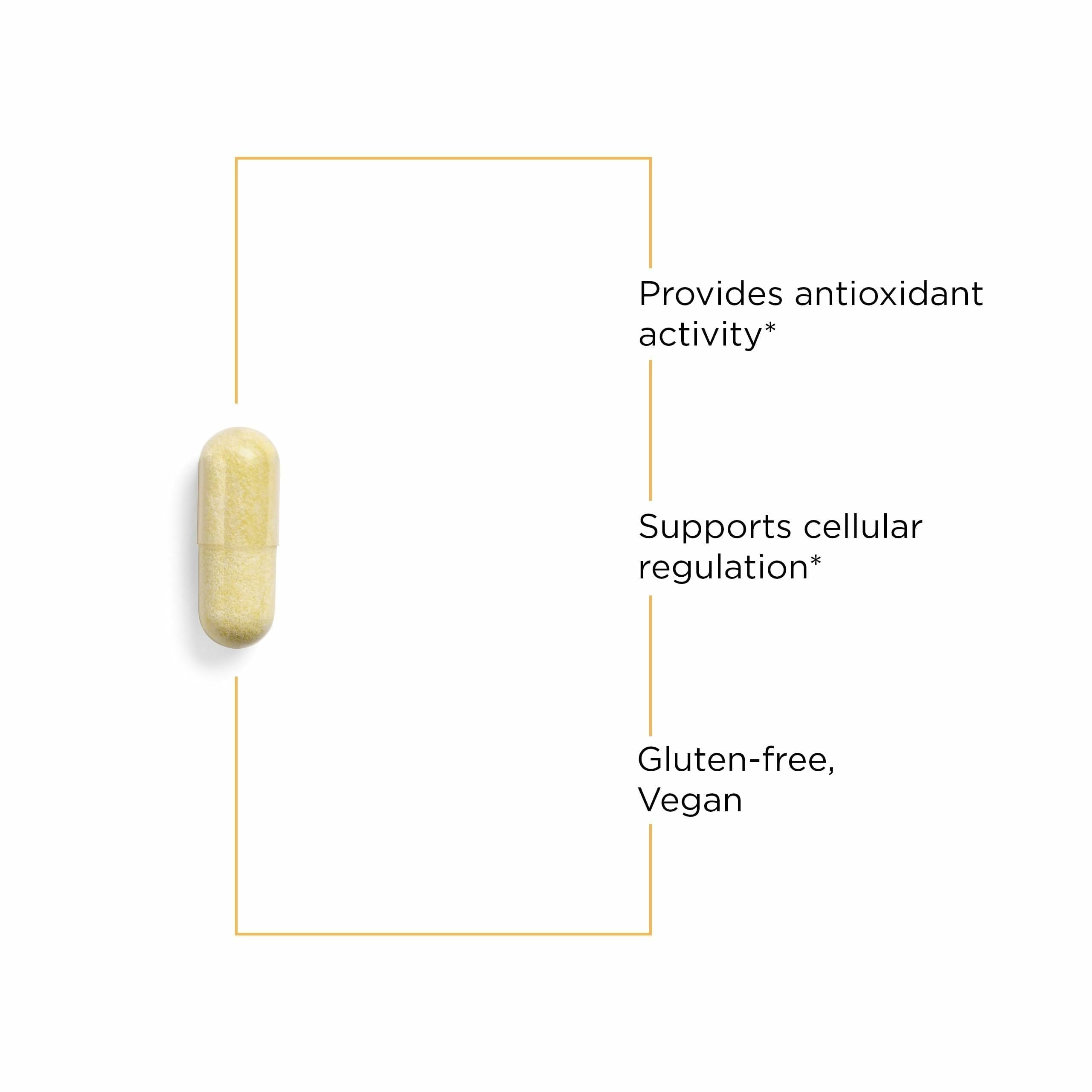 Vegan and dairy-free icon on Integrative Therapeutics label