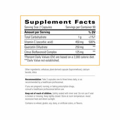Integrative Therapeutics Vitamin C with Quercetin capsules for daily immune support.