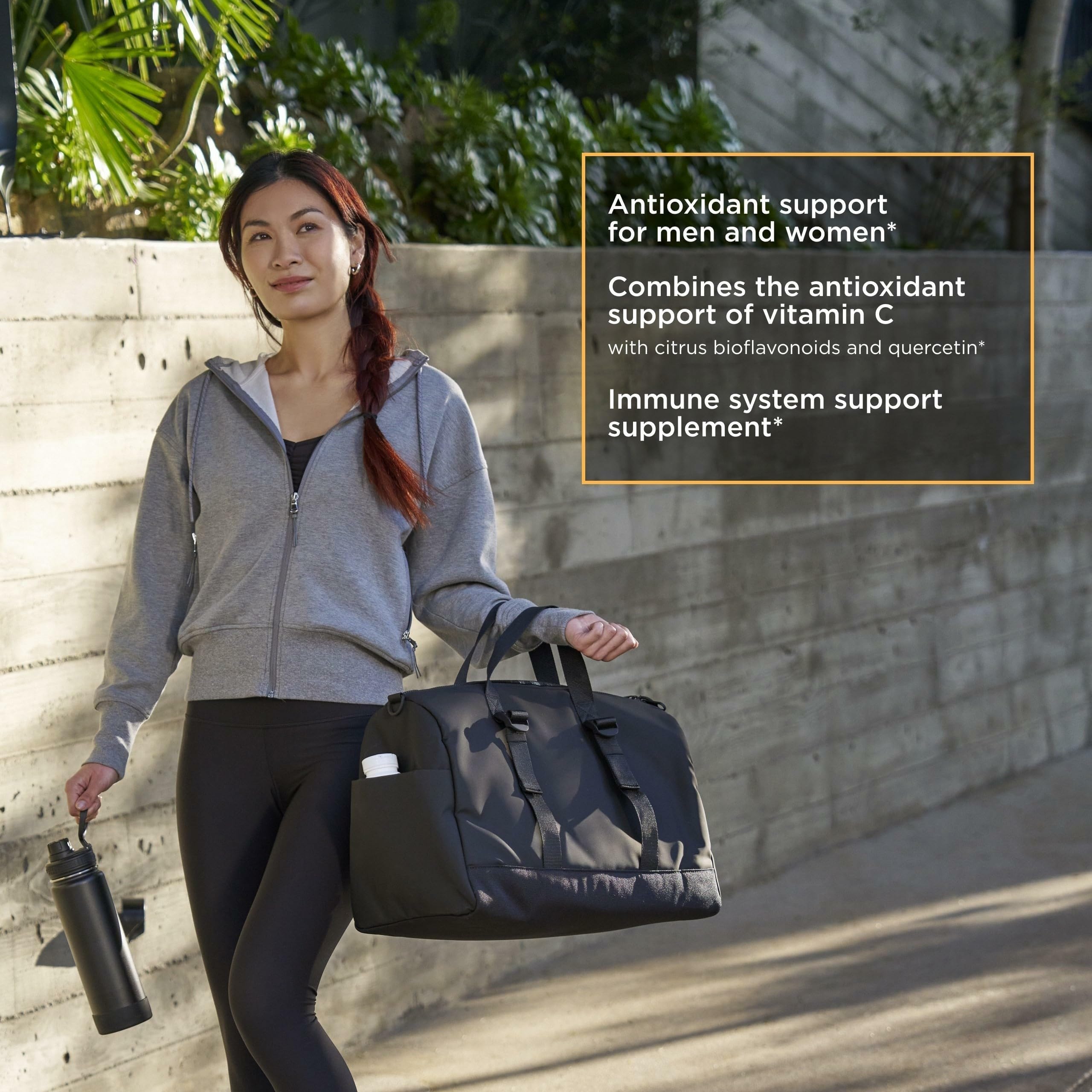 Integrative Therapeutics Vitamin C with Quercetin ingredients list including quercetin and citrus bioflavonoids.