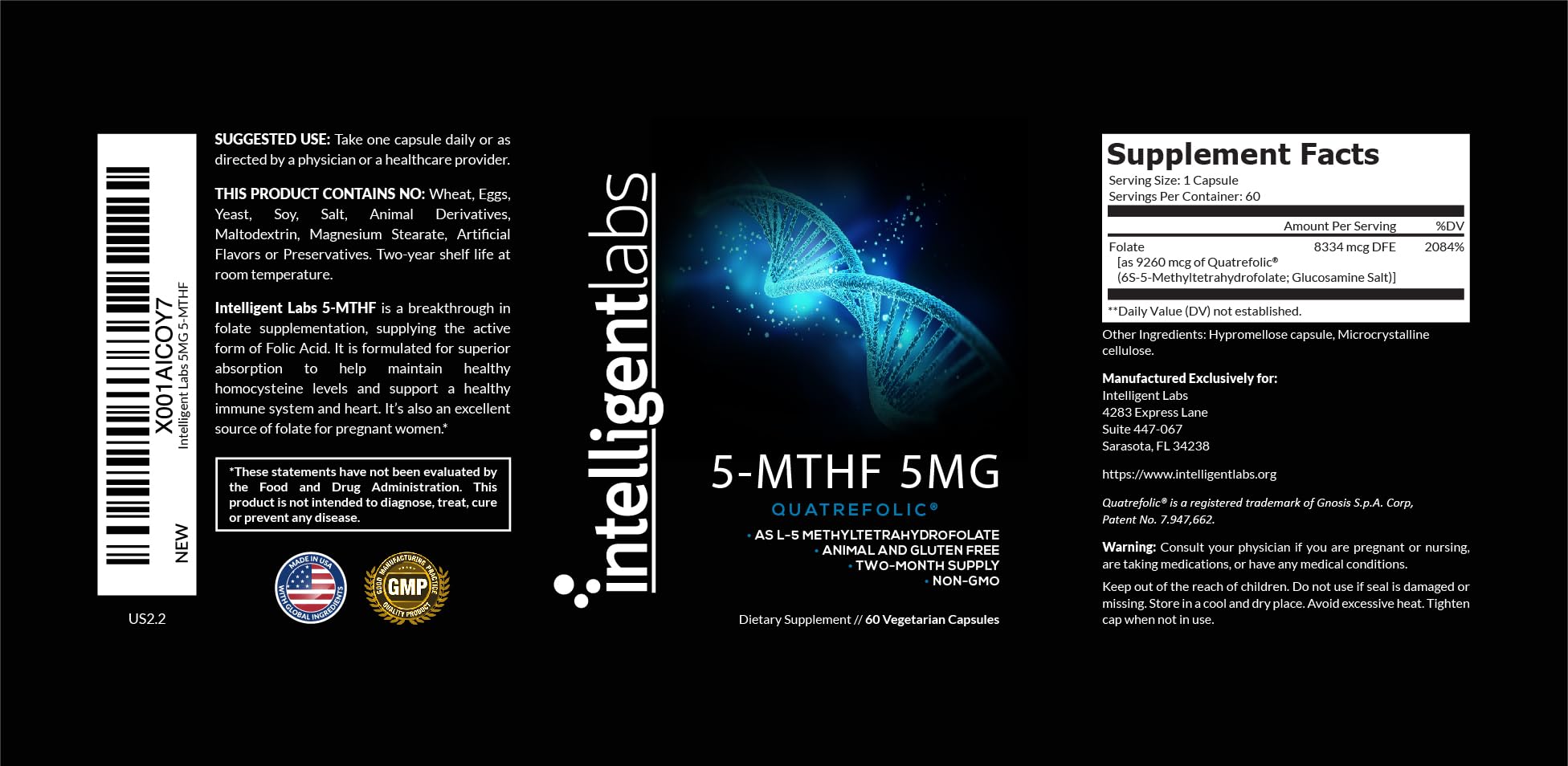 Intelligent Labs bottle and spoon illustrating easy daily dosing routine