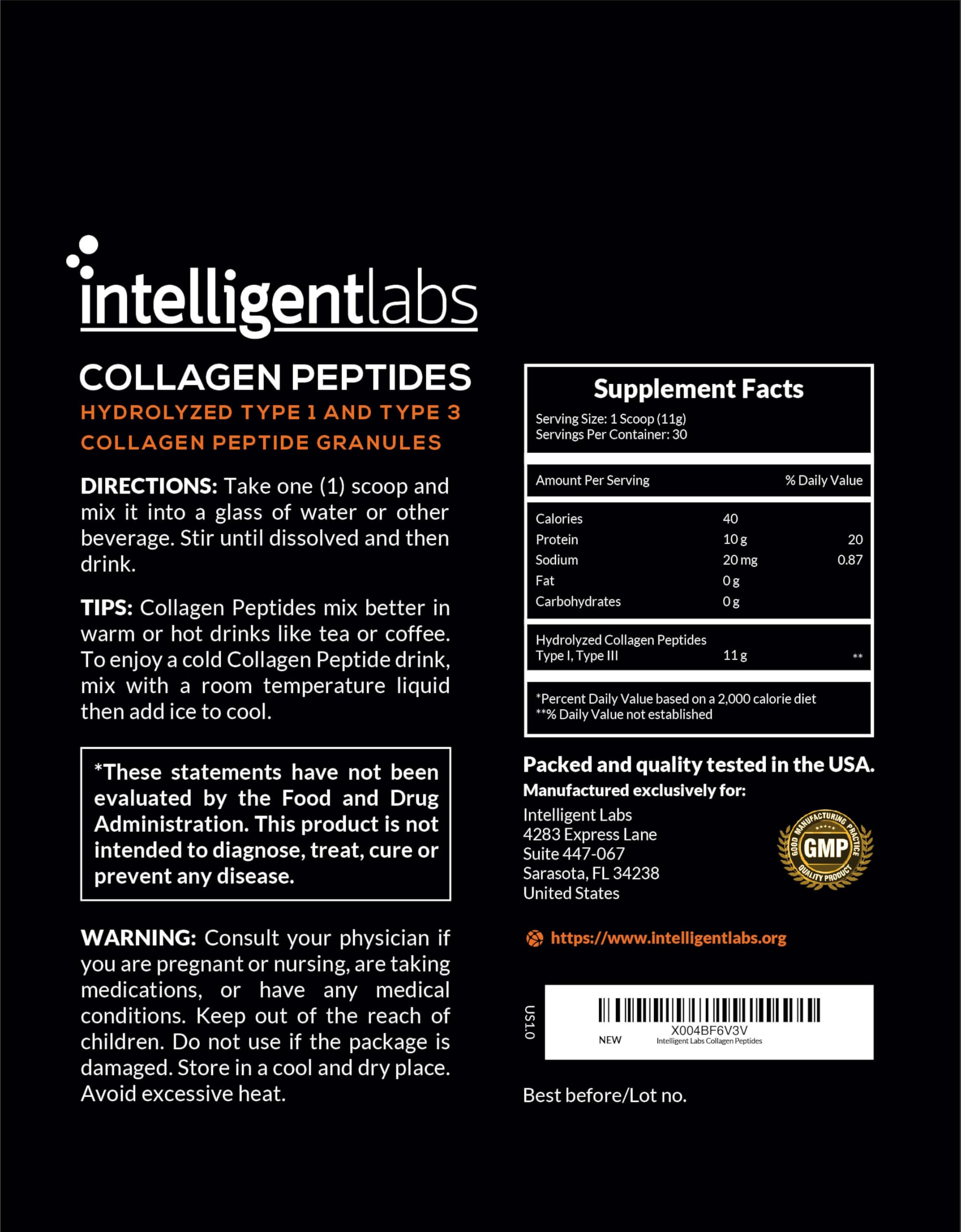 Intelligent Labs collagen powder keto and paleo friendly for varied diets