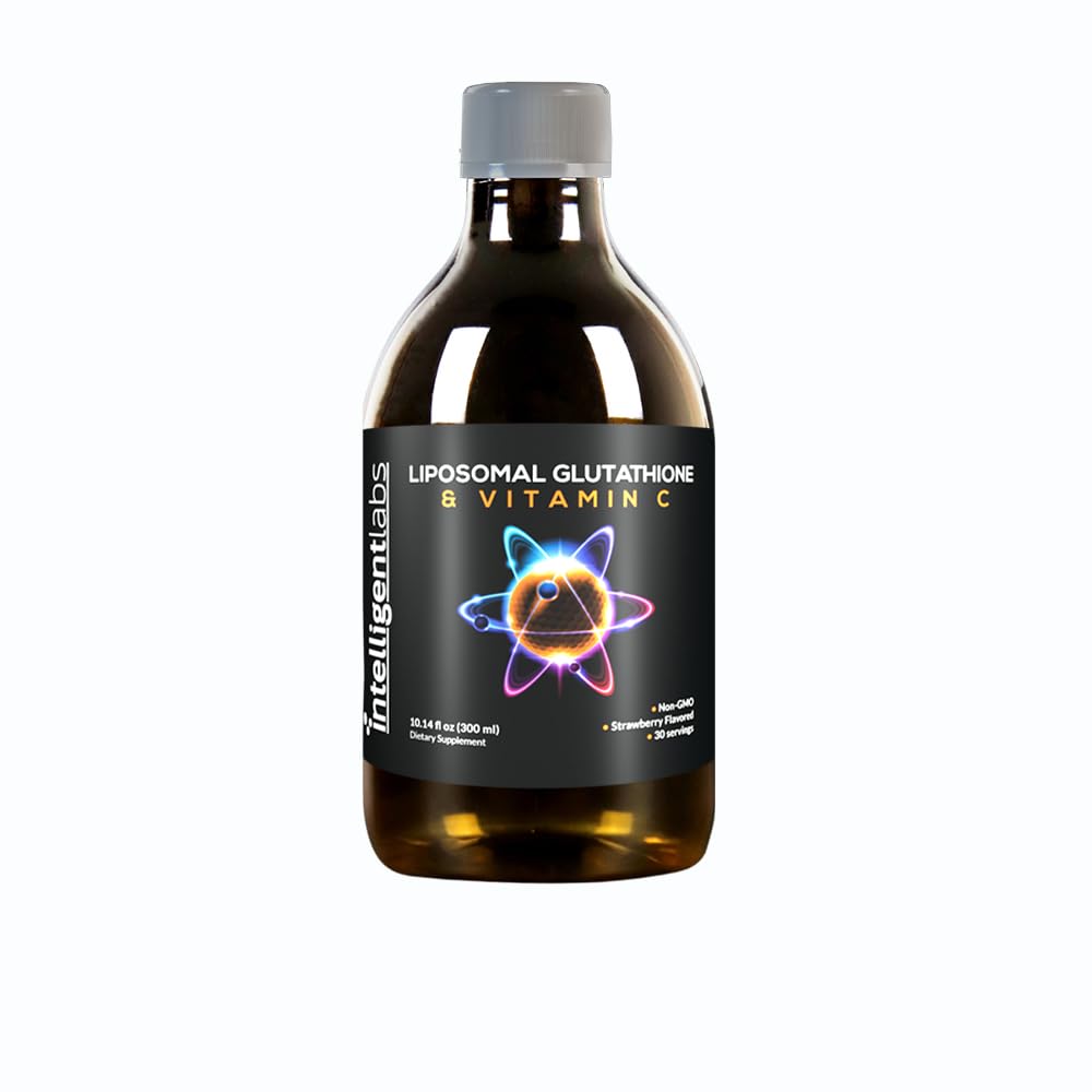 Intelligent Labs Liposomal Glutathione bottle closeup for daily antioxidant support