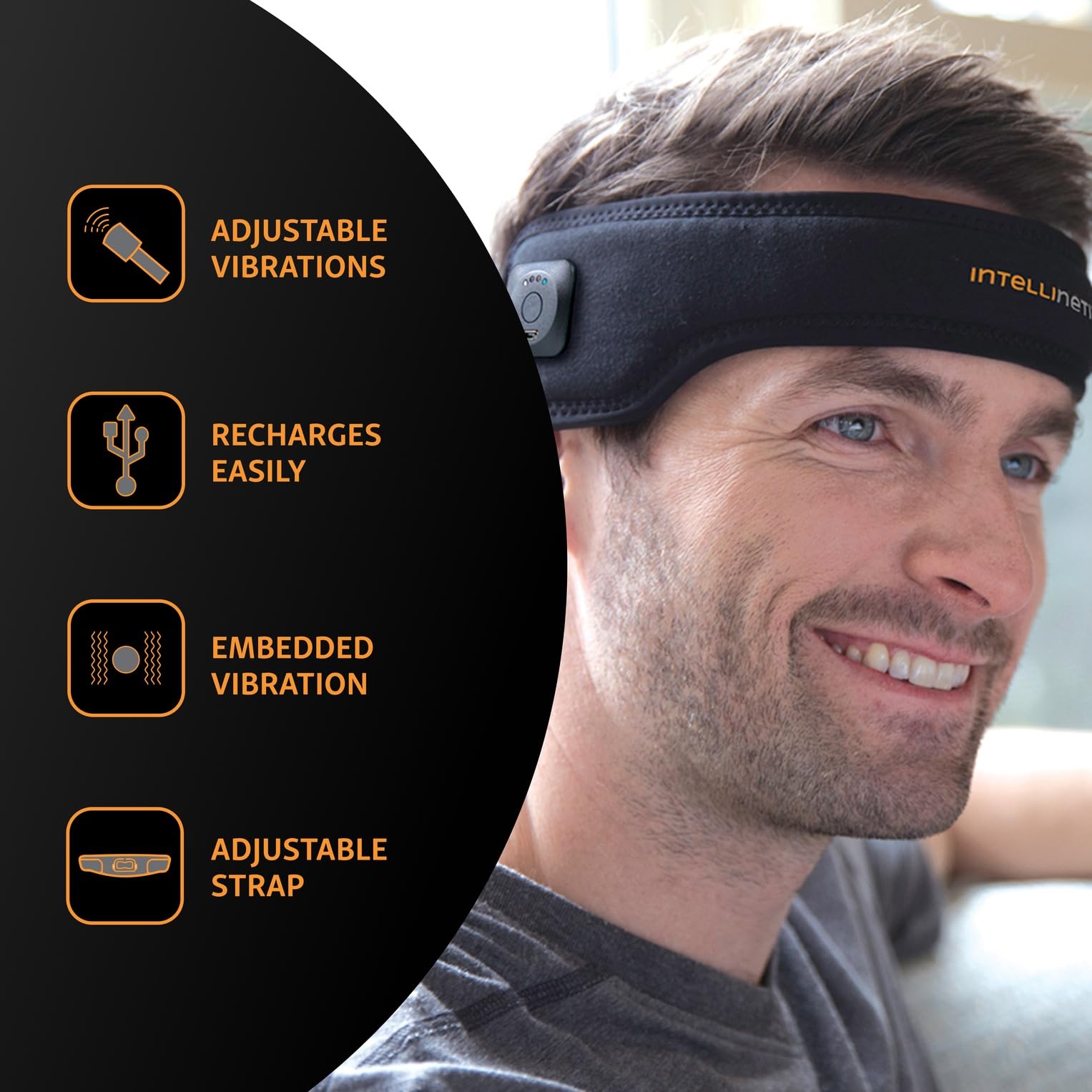Intellinetix Headache Band removable element for easier washing.