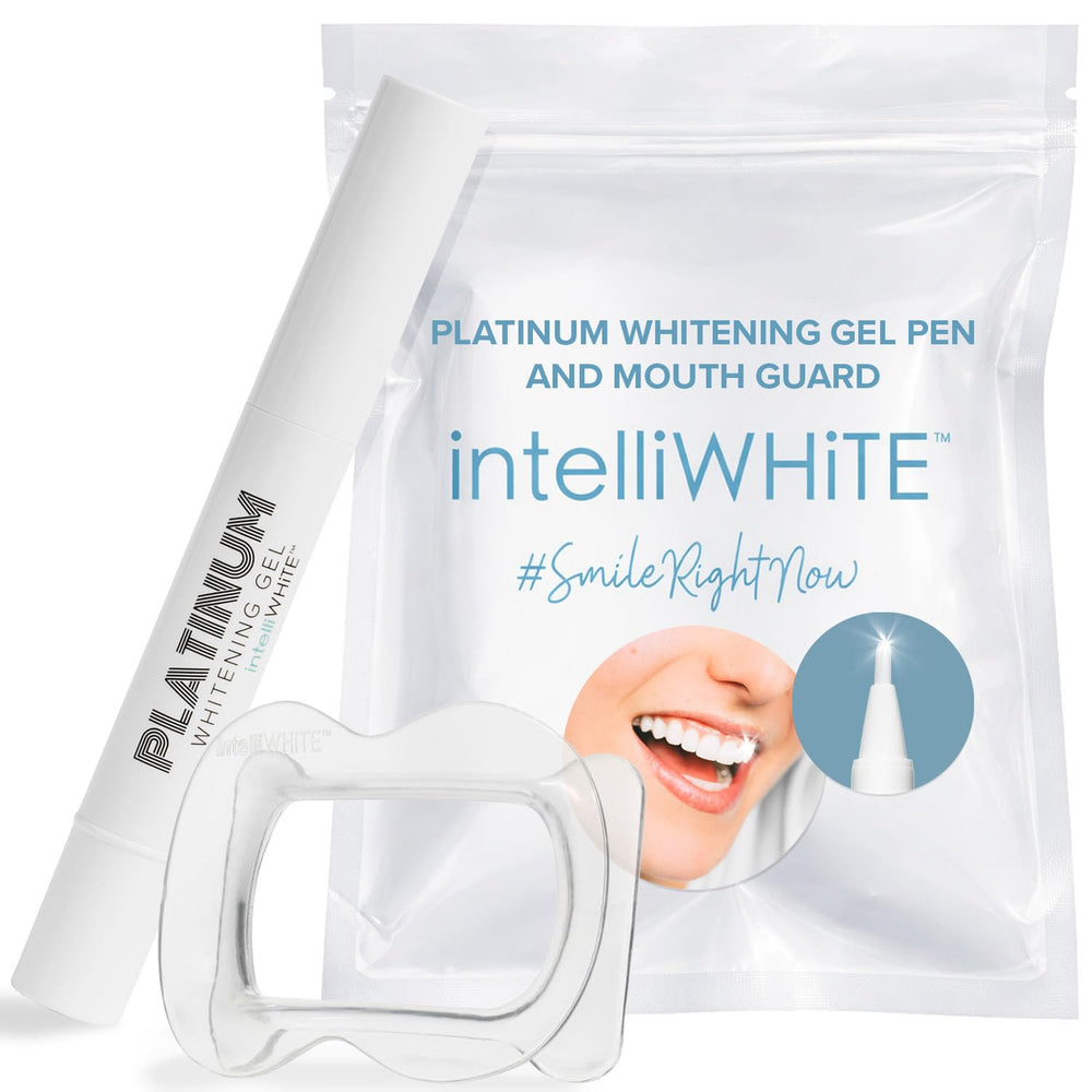 Intelliwhite Platinum pen precision application on teeth for targeted whitening.