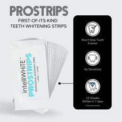 IntelliWHiTE ProStrips enamel remineralizing action supports stronger enamel over time.