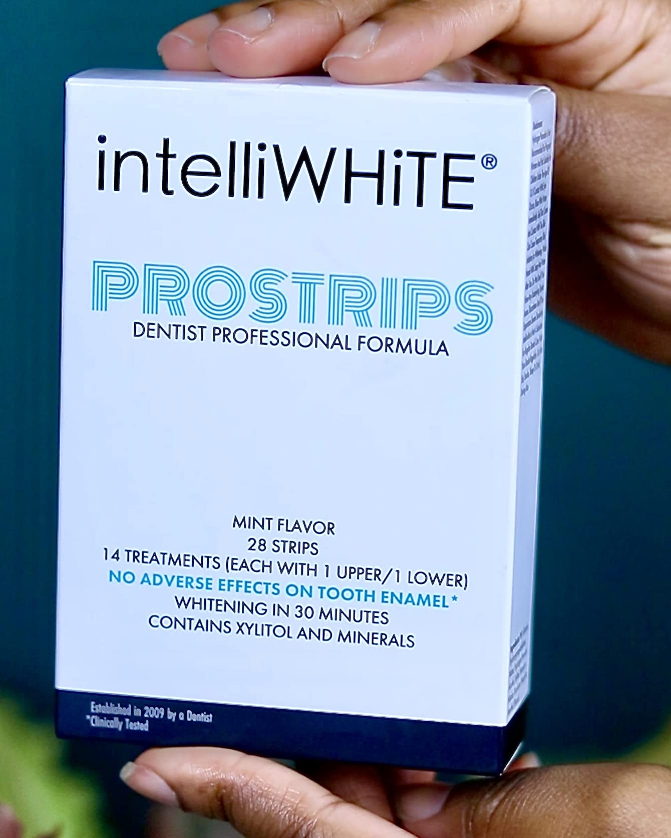 IntelliWHiTE ProStrips mineral formula with calcium and phosphate for enamel support.