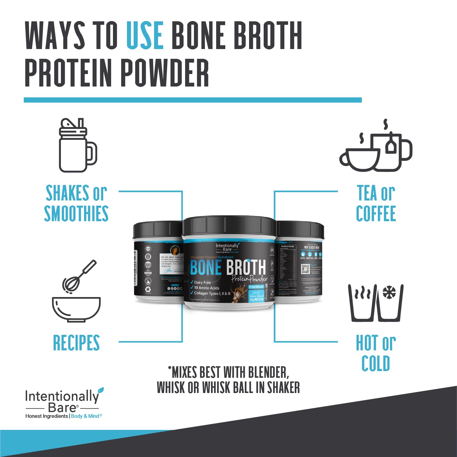 Intentionally Bare spoon beside powder hints simple baking and recipe versatility.