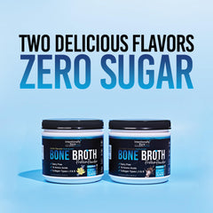 Creamy vanilla shake with Intentionally Bare broth protein